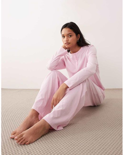 ASOS Pink Mix & Match Cotton Pyjama Trouser