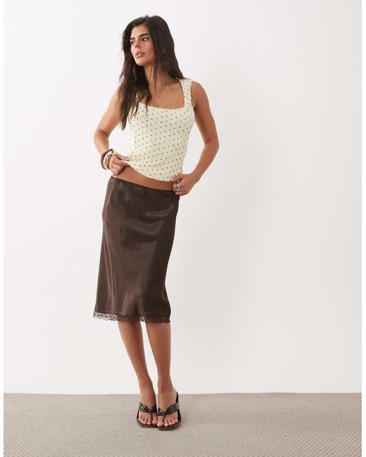 ASOS Green Soft Square Dobby Lace Vest