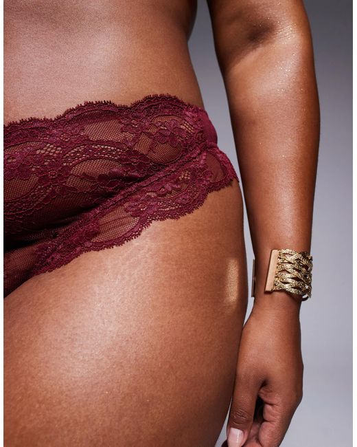 ASOS Red Asos design curve – lola – spitzentanga