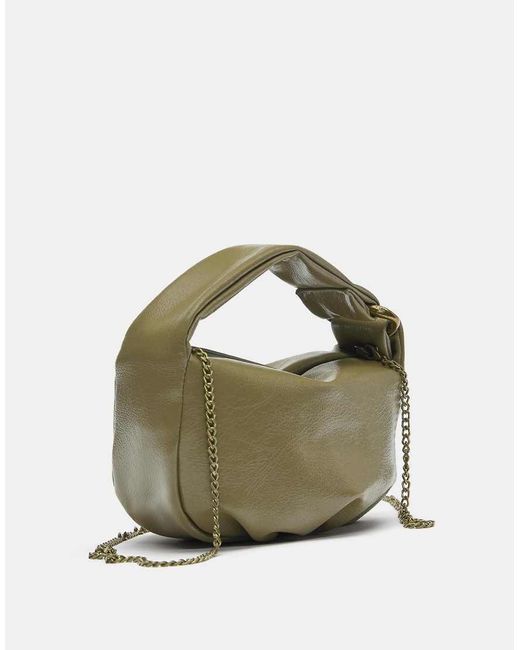 Pull&Bear Green Soft Chain-Handle Mini Bag
