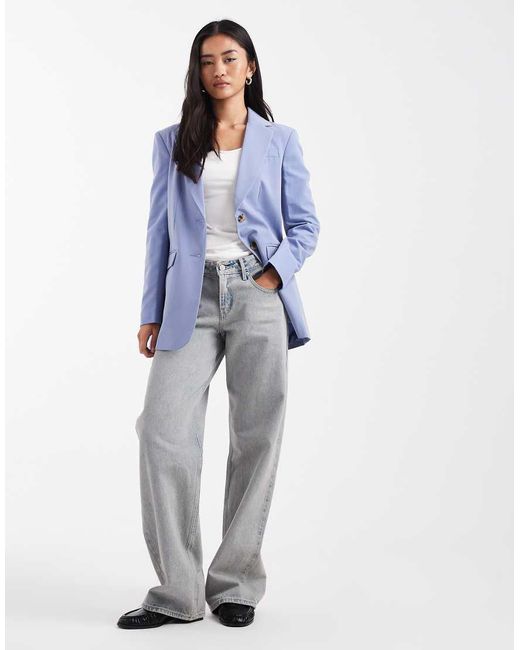 Miss Selfridge Blue Oversized Blazer