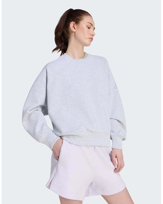 Adidas Originals White Soft Lux Loose Sweatshirt