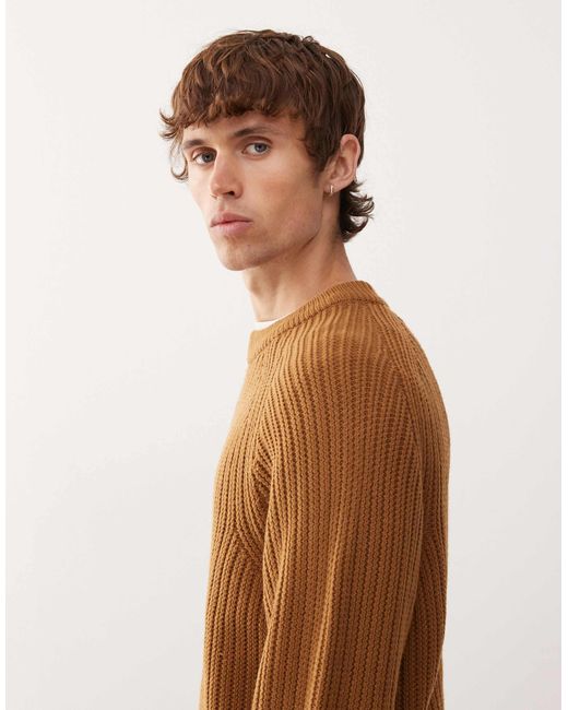 Collusion Brown Knitted Sweat for men