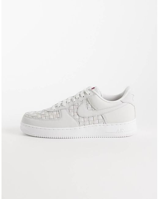 Nike White Air Force 1 Low Retro Woven Suede Trainers for men