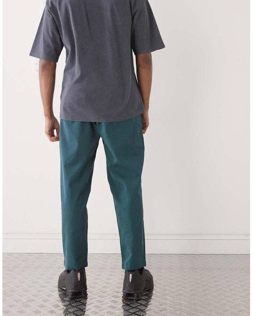 Pantalones Color Cerceta Con Cinturilla Elástica De -Verde Santa Cruz de hombre de color Blue