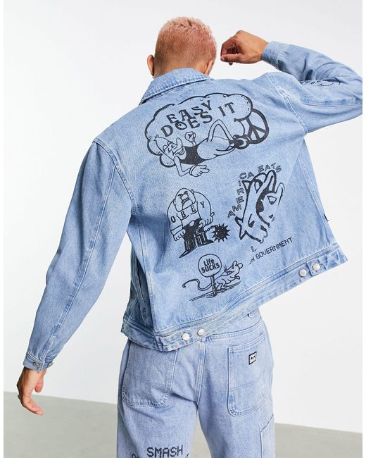 Obey Dream Team Denim Jacket Co-ord in 