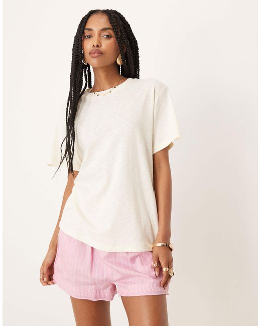 ASOS Pink Slubby Regular Fit T-shirt