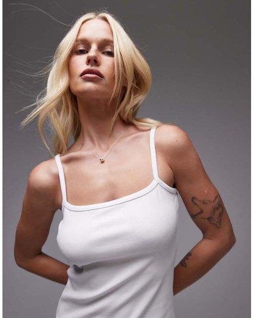 & Other Stories Gray Sleek Fit Jersey Strappy Vest