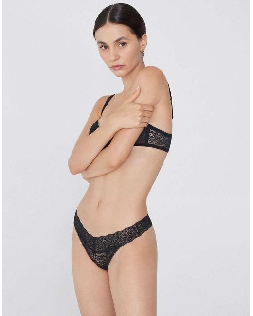 Tezenis Black 3 Pack High-Leg G-String