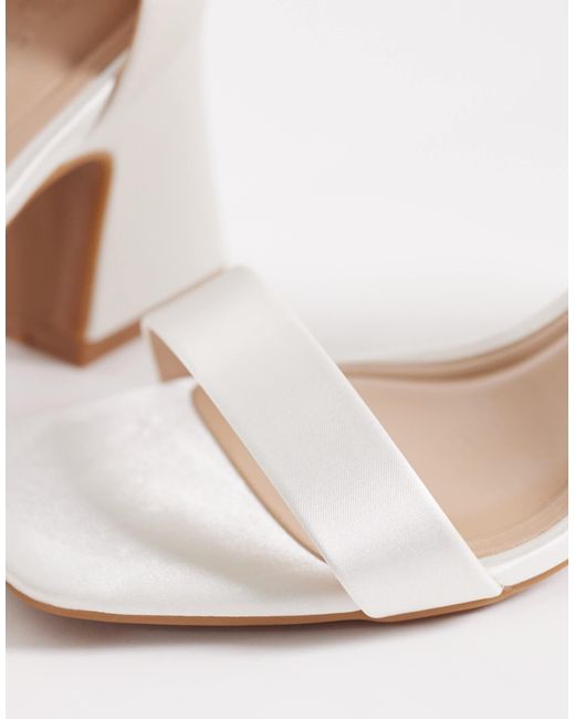 SEQWL White Leal Block Heeled Sandals