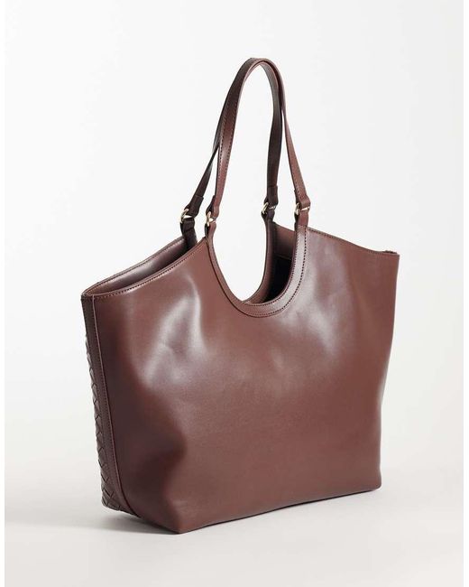 ASOS Brown Scoop Weave Tote Bag