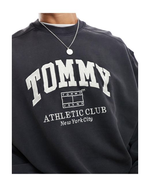 Tommy Hilfiger – kastiges sweatshirt in Blue für Herren