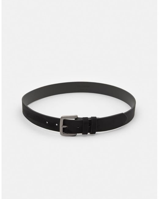 Pull&Bear Black Faux Suede Belt for men