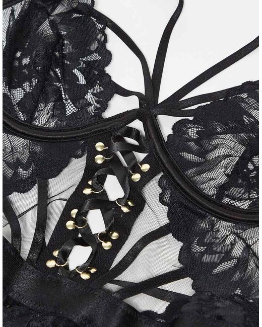 Ann Summers Black Radiant Desires Crotchless Bodysuit
