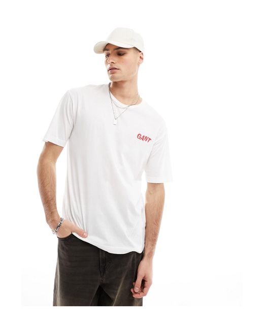 Gant – t-shirt in White für Herren
