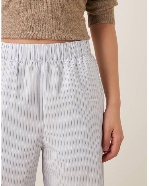 Calvin Klein Natural Cotton Poplin Pull On Trouser With Elasticated Waist