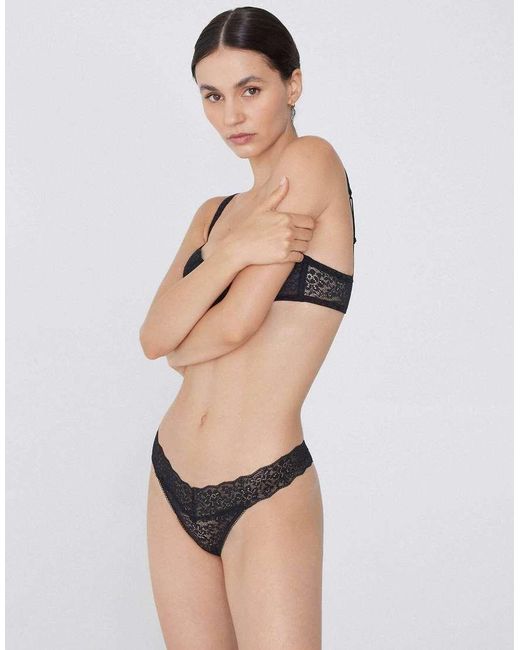 Tezenis Black 3 Pack High-Leg G-String