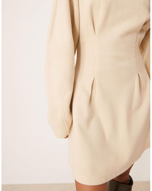 ASOS Natural Supersoft Cinched Waist Mini Dress