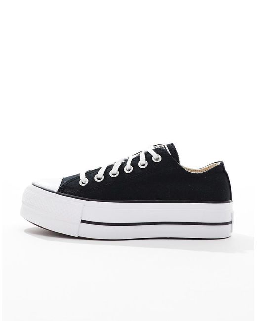 Converse White Chuck Taylor All Star Lift Ox Wide Fit Trainers