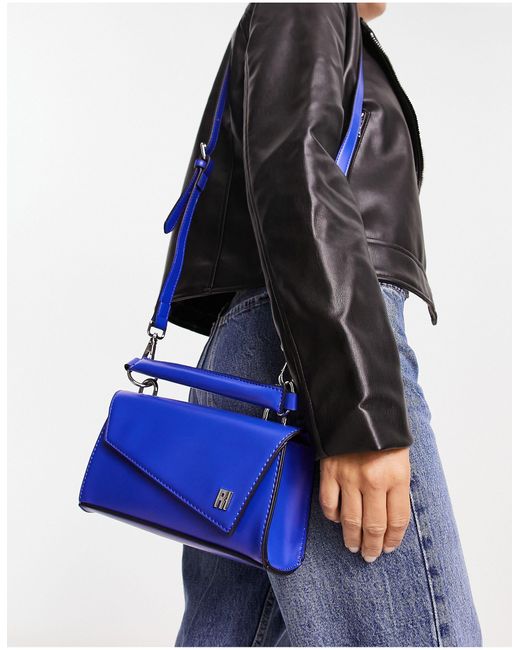 River Island Asymmetrical Cross Body Bag in Blue Lyst