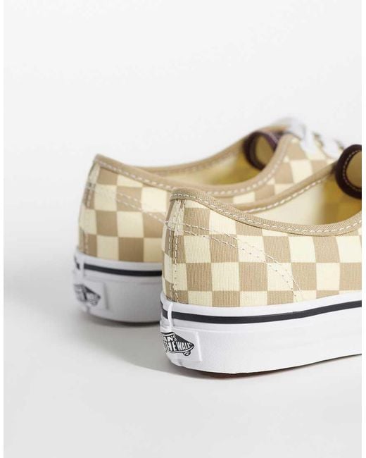 Vans White Authentic Checkerboard Trainers