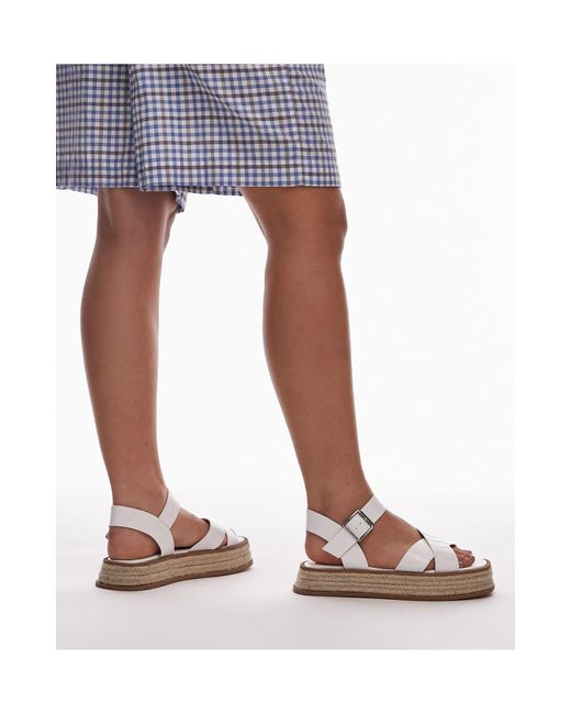 TOPSHOP Multicolor Wide fit – jenna – flache espadrille-sandalen