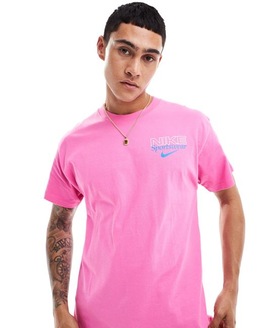 Nike – t-shirt in Pink für Herren