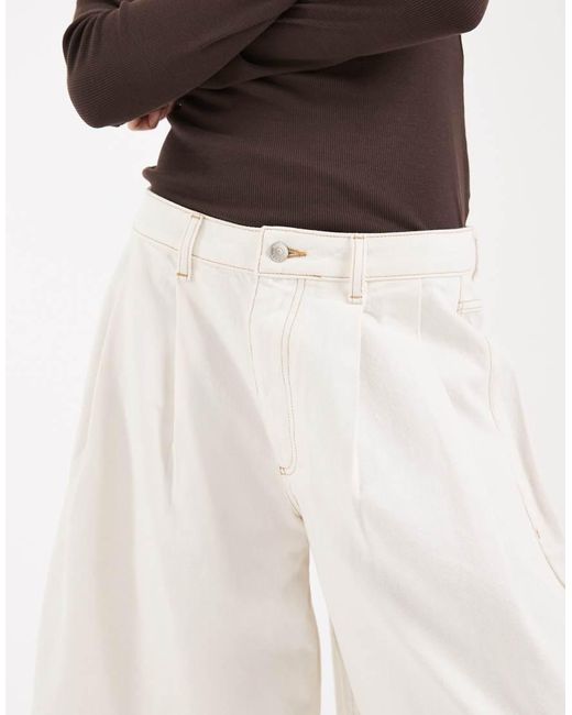 ASOS White Horseshoe Denim Jorts