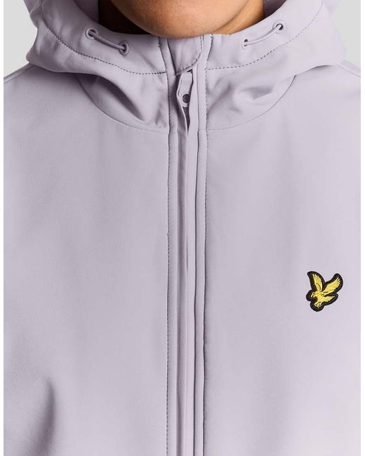 Lyle & Scott White Fleece Back Softshell Jacket for men