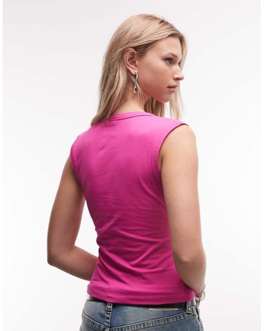 Collusion Red Deep V Vest Top