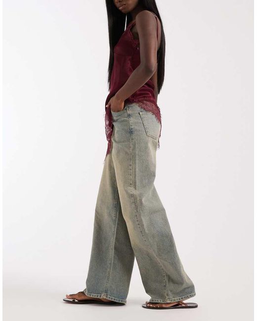 Pieces Purple Wide Leg Jeans