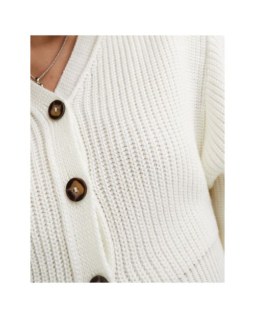 Glamorous White Relaxed Fitted Cardigan