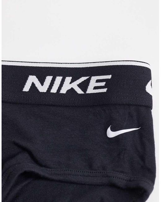 Pack De 3 Calzoncillos Negros Elásticos De Algodón De Nike de hombre de color Blue