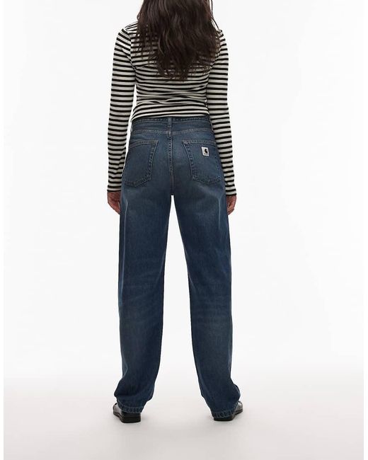 Vaqueros Con Lavado Oscuro Desgastado Arin De Carhartt de color Blue