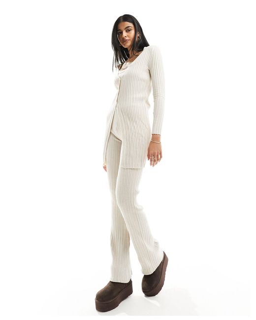 ONLY White Loose Fit Knitted Pants