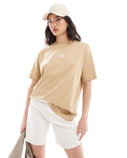 The North Face White – schweres oversize-t-shirt