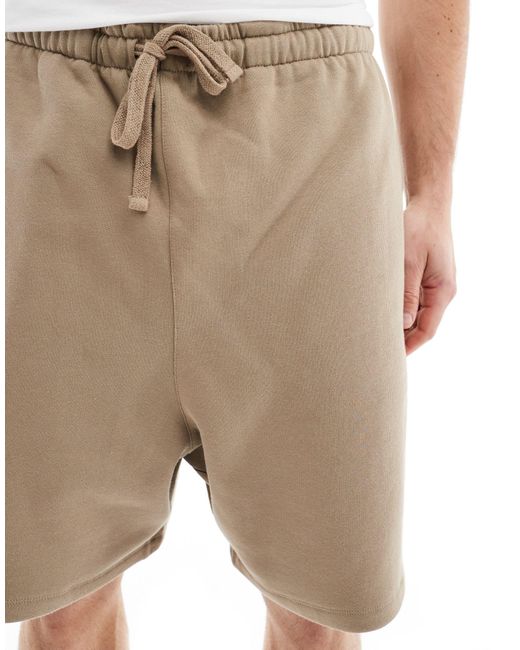 ASOS Natural Oversized Fit Shorts for men