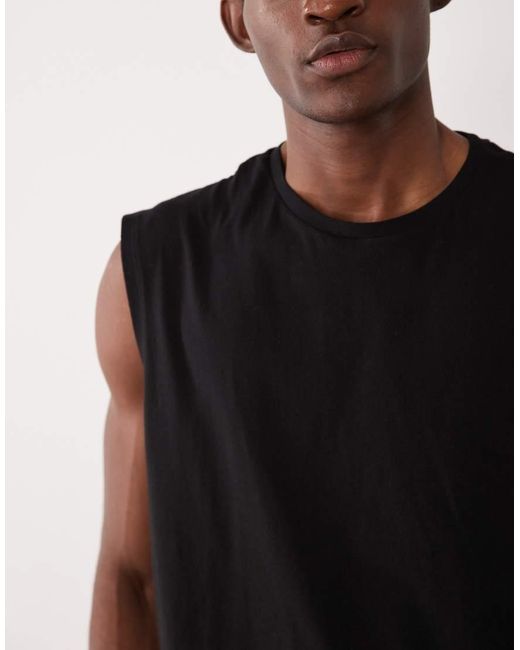 JJ Rebel Black Oversized Tank for men
