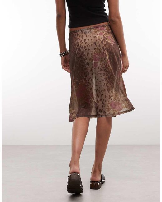 Reclaimed Vintage Multicolor Awkard Length Slip Skirt