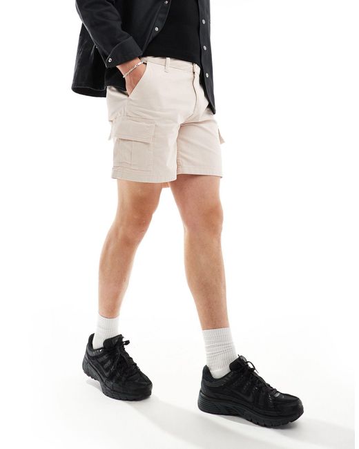 ASOS Black Wide Fit Cargo Shorts for men