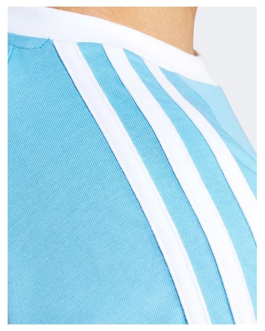Adidas Originals Blue 3 Stripes T-shirt for men