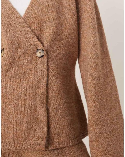 Y.A.S Brown Long Sleeve Knitted Cardigan Co-ord