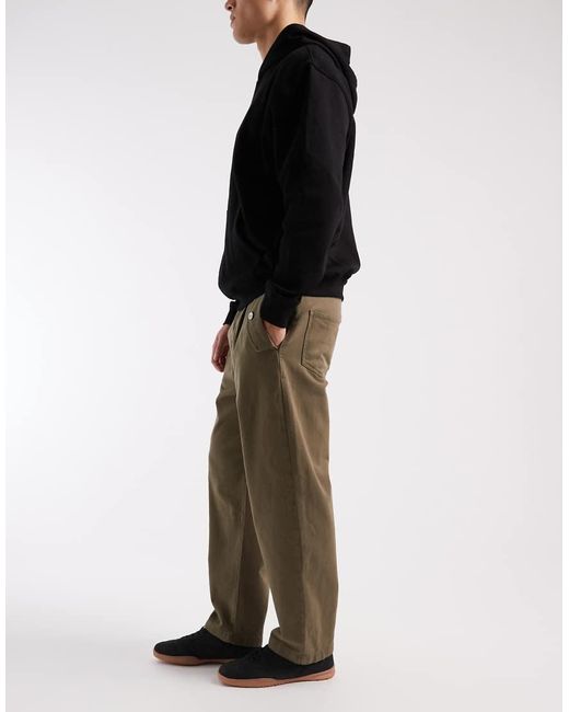 ASOS Black Relaxed Tapered Trousers for men