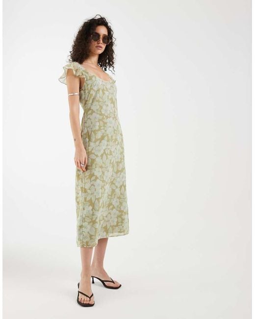 Motel Green Risala Scoop Midaxi Dress