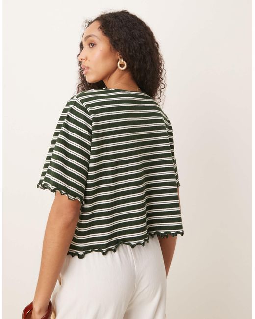 ASOS Green Lettuce Hem Cropped Tee