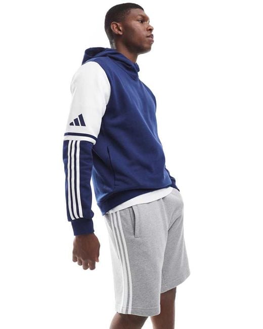 Adidas Originals Blue Adidas Football Squadra 25 Sweat Hoodie for men