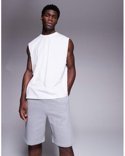 ASOS Oversized Short Van Premium 400Gsm Zware Stof in het Purple voor heren