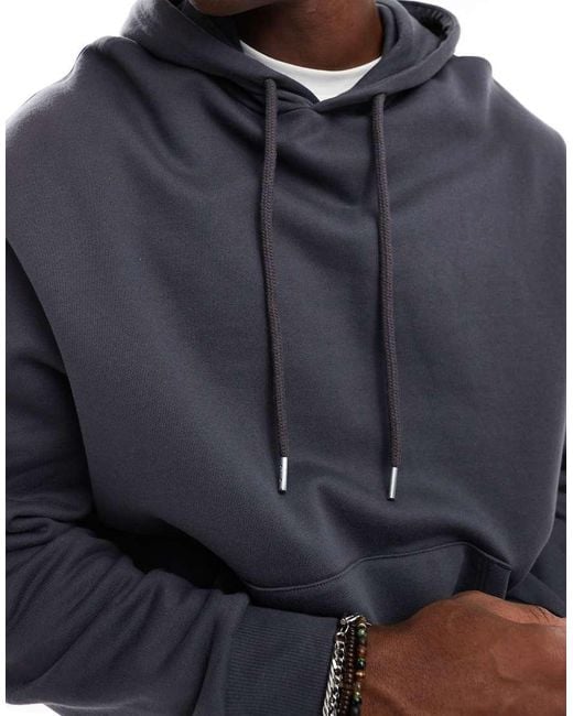 ASOS Blue Essential Oversized Hoodie for men