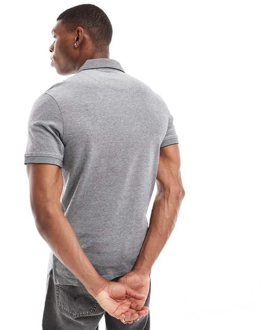 Jack & Jones Gray Pique Polo for men