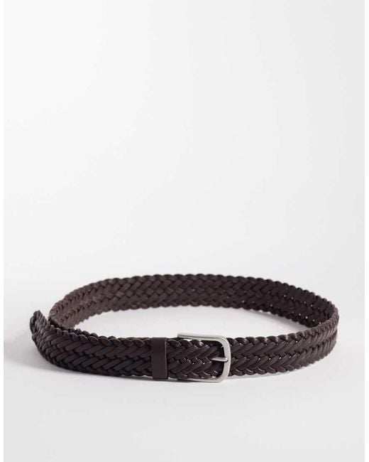 Jack & Jones Brown Braided Belt for men